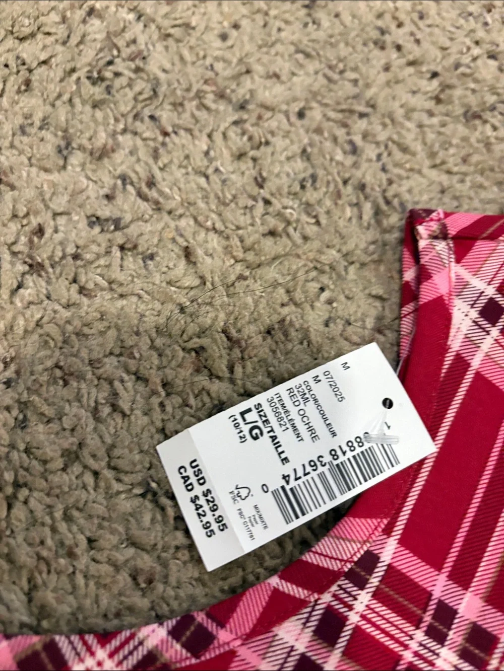The Children's Place Red Plaid Long-Sleeve Dress - Picture 2 of 7